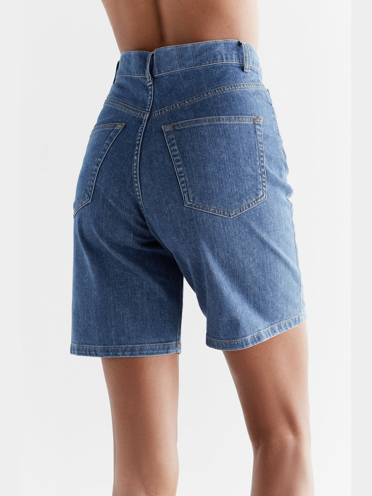 WA3020-283 | Women Denim Shorts - Ocean Blue