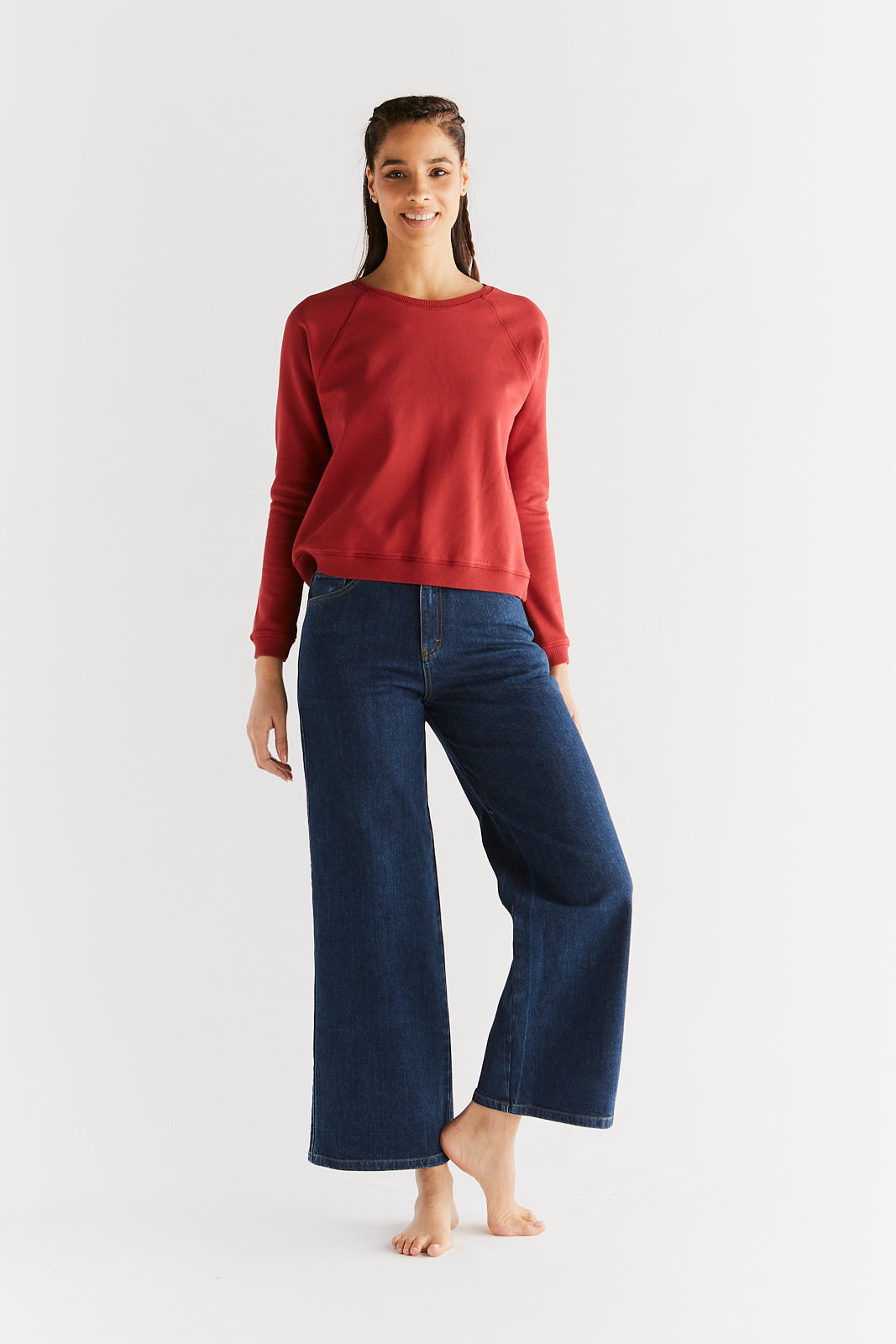 WE1009-231 | Damen Wide Leg Jeans - Lapis Blue