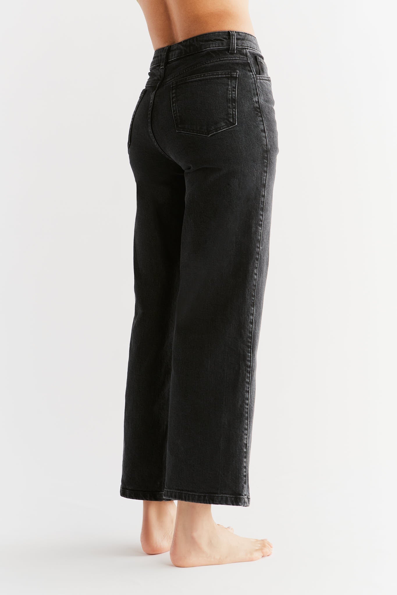 WE1010-145 | Damen Wide Leg Jeans - Carbon Gray