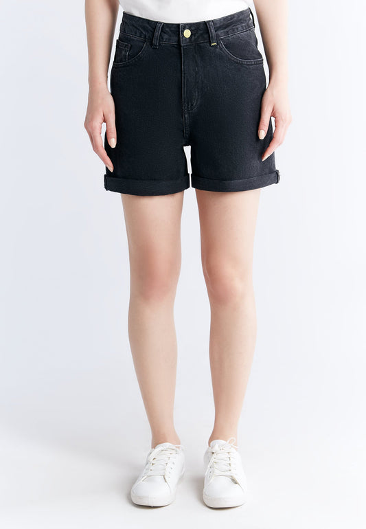 WN3010-145 Damen Mom Shorts, Carbon Gray
